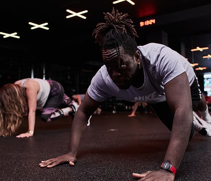 Man doing bodyweight exercises